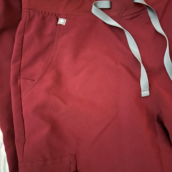 Figs Maroon Jogger Pants - Picture 10 of 11